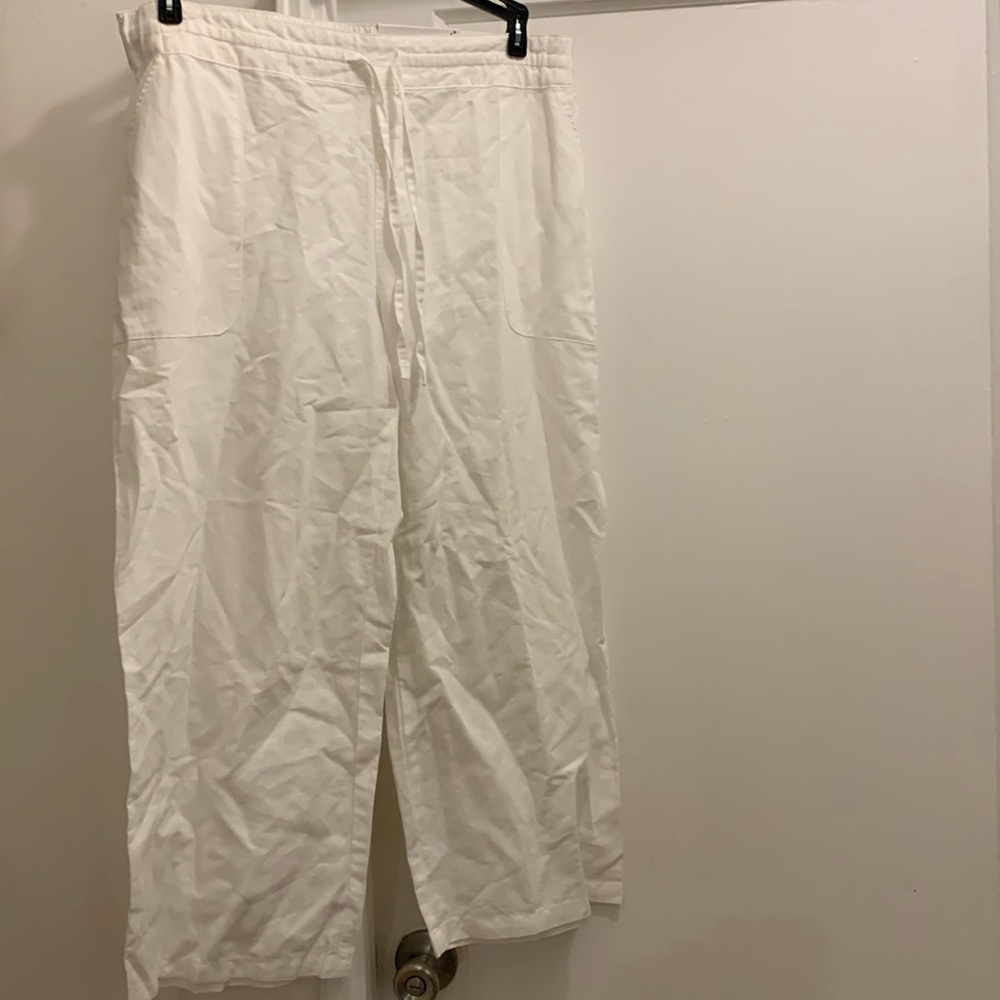 Liz Claiborne Women's White Wide Leg Pants